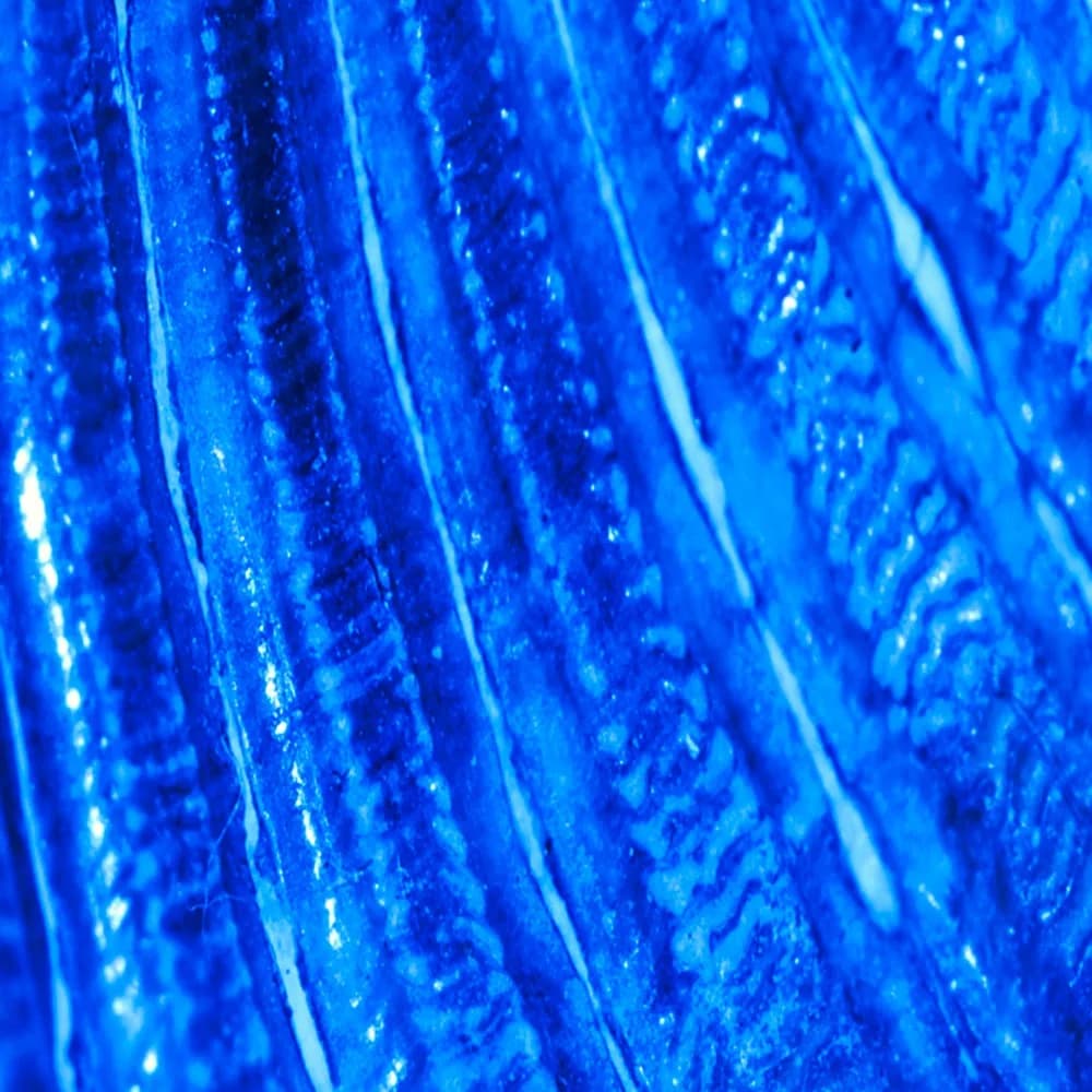 Cobalt Hinge, detail of the surface at actual size