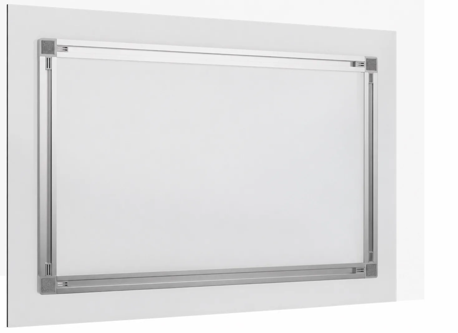 Back of an acrylic print with the continuous aluminium hanging frame